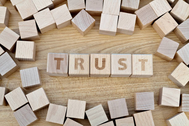 istock Wooden blocks with word trust 1283284587