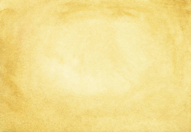istock Watercolor yellow background with space for text. Golden color backdrop, hand painted 1283284779