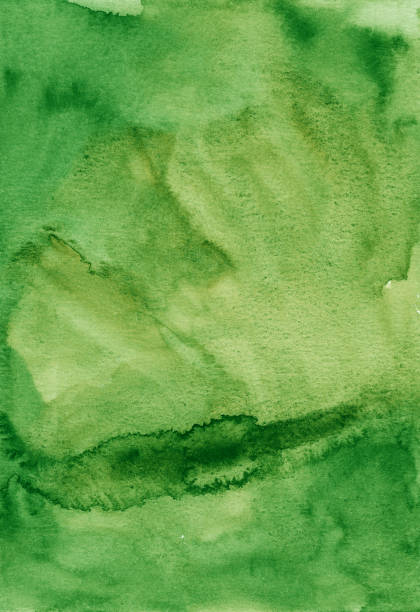istock Watercolor green background texture. Aquarelle greenery color backdrop. Bright watercolour overlay. 1283284810