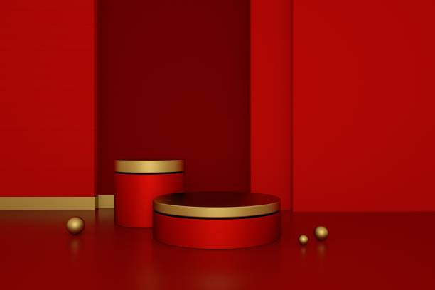 istock 3D Geometric Shapes Abstract Minimal Background 1283288448