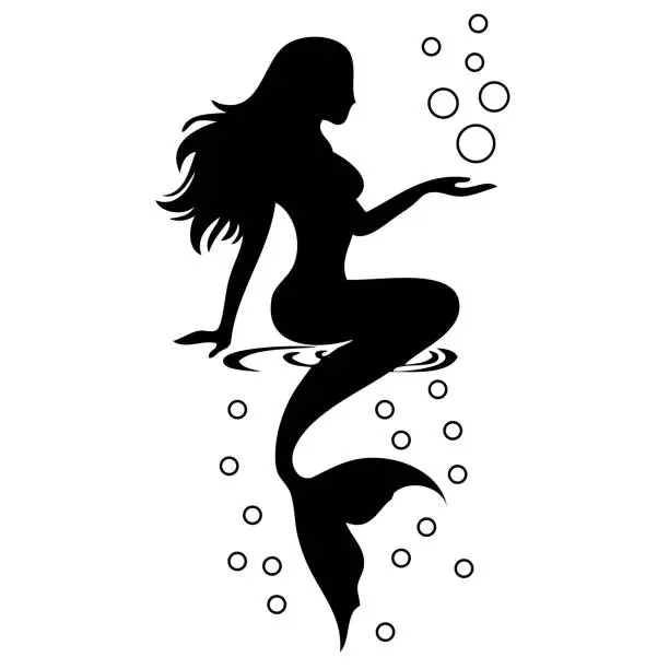 Vector illustration of the little mermaid
