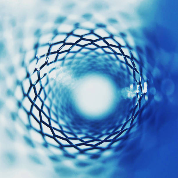 Macro close up image of a metal stent Coronary/peripheral stent which used to treat blocked arteries through a angioplasty procedure coronary artery photos stock pictures, royalty-free photos & images
