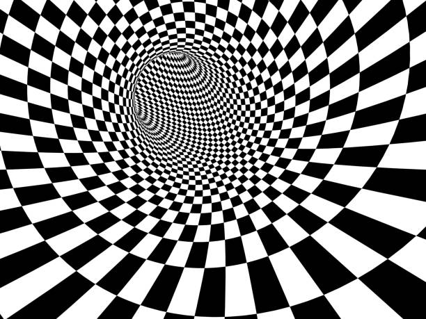 istock Geometric background with checkered texture of black and white colors 1283292824