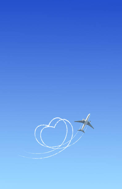 istock Aircraft draw a heart in the sky 1283292934