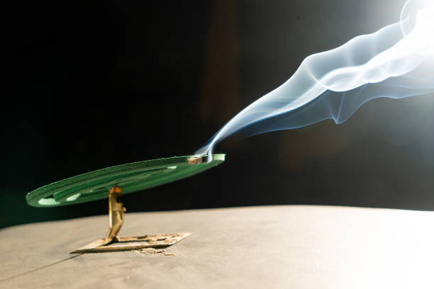 istock Spiral green Mosquito coils and Abstract smoke 1283292949