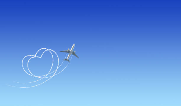 istock Aircraft draw a heart in the sky 1283293610