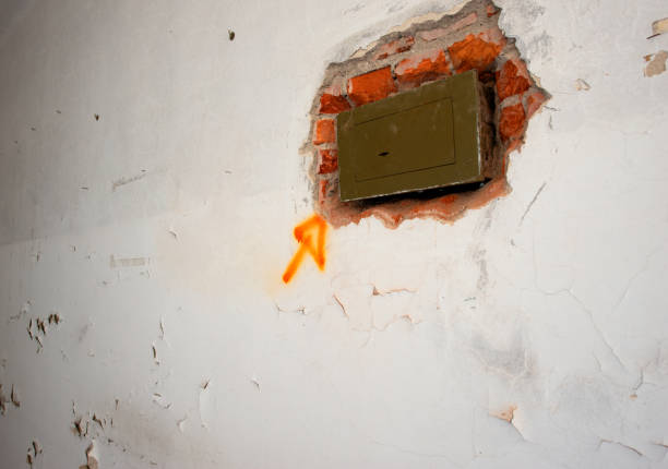Wall safe in an abandoned room