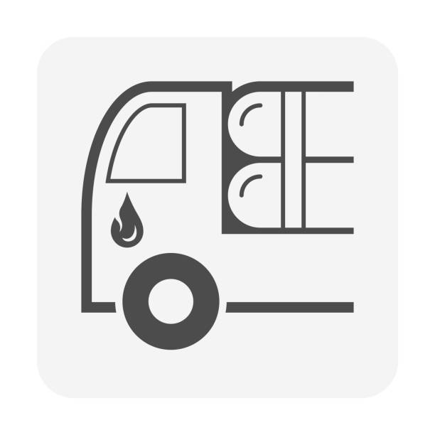 ilustrações, clipart, desenhos animados e ícones de design de ícone do vetor de tanques e caminhões e gás. - natural gas cylinder flammable fire