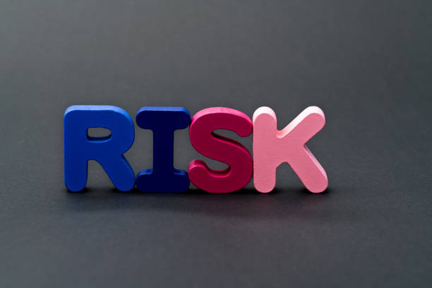 istock Wood word risk on white background 1283299494