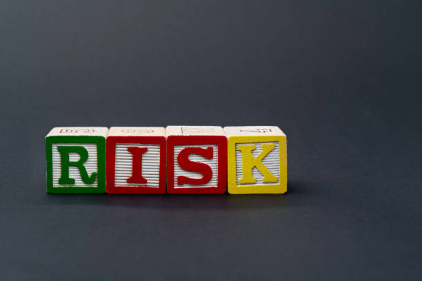 istock Wooden cubes with word risk 1283299593