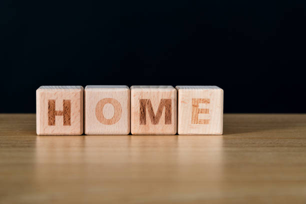 istock Wooden blocks with word home 1283300939