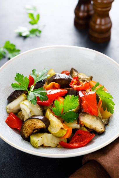 istock Baked vegetables salad with fresh parsley 1283300967