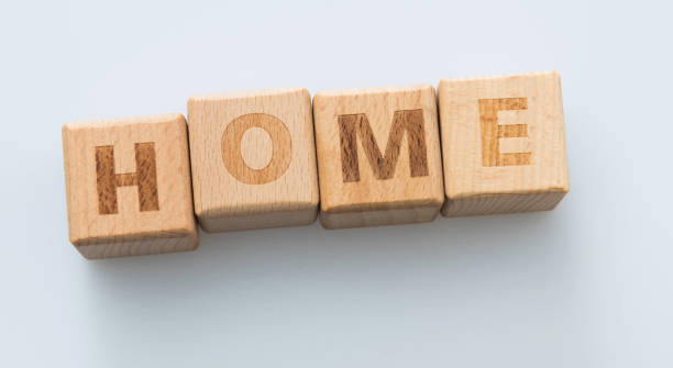 istock Wooden blocks with word home 1283301557