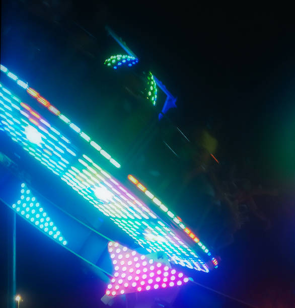 istock Long exposure of amusement park ride 1283303133