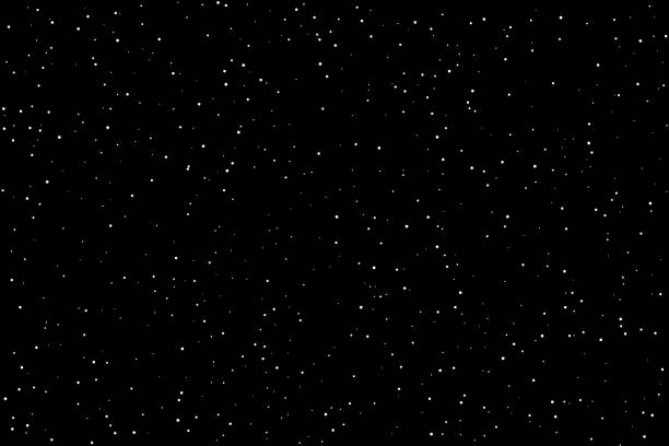 스티프 벡터 텍스처 배경 - 흰색 점 온 블랙 - night sky stock illustrations