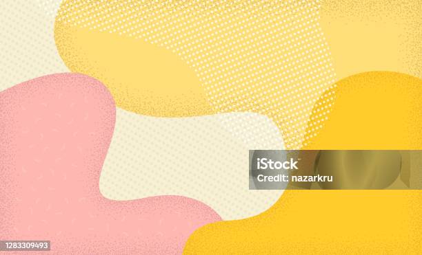 Abstract Background In Pop Art Style Color Pattern In Memphis 80s90s Style Stock Illustration - Download Image Now