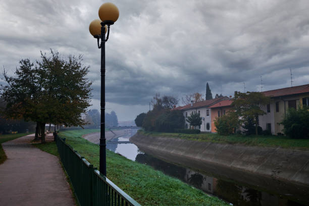 istock Water canal in the morning 1283311374