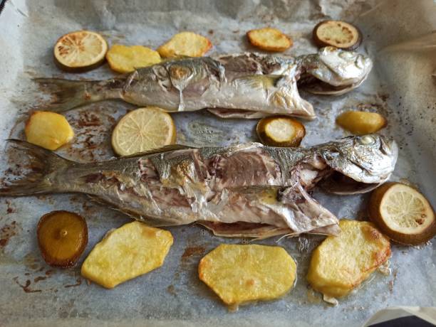 istock Oven cooked bluefish stealhead fish dish in Istanbul turkey 1283320968