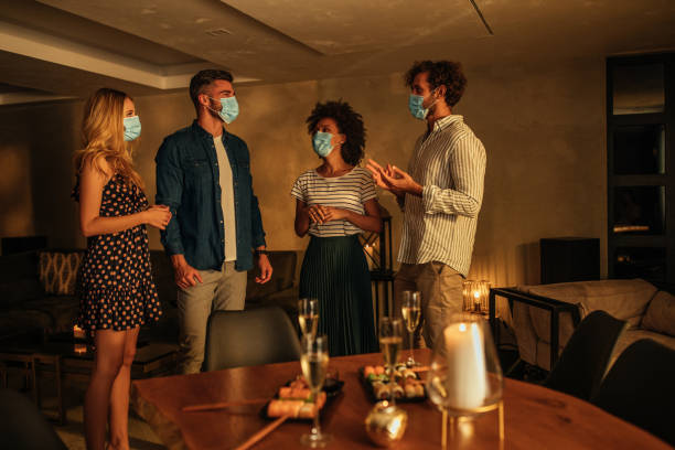 istock Protected during social gathering with best friends 1283323480