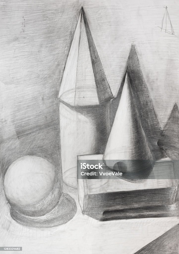 Shading Of Geometric Shapes Handdrawn By Pencil Stock Illustration - Download Image Now - Shade, Still Life, Drawing - Art Product - iStock Shading Of Geometric Shapes Handdrawn By Pencil Stock Illustration - Download Image Now - Shade, Still Life, Drawing - Art Product - iStock