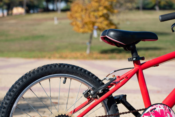 istock Child's bike detail 1283337825