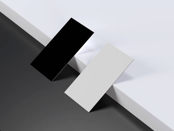 Business card template black and white