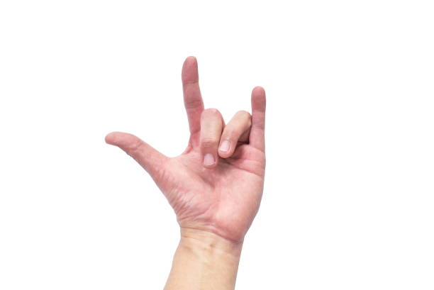 istock human finger make love symbol or three on white background 1283341378