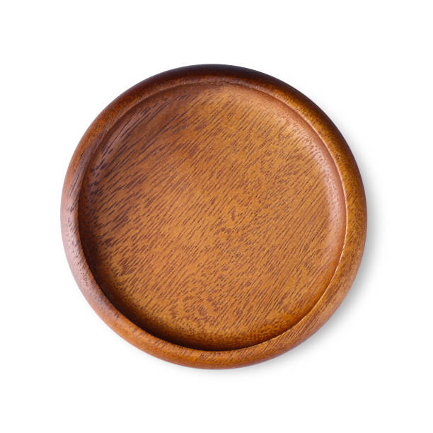 istock Brown Wooden Cup isolated on a white background. 1283345512