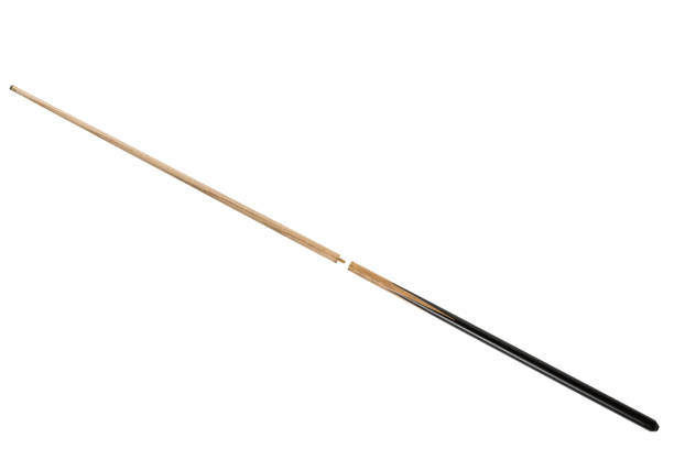 istock Collapsible billiard cue with black handle, on a white background 1283352768