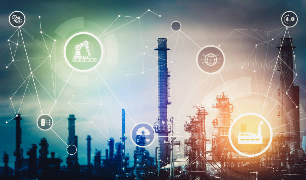 istock Industry 4.0 technology concept - Smart factory for fourth industrial revolution 1283355102