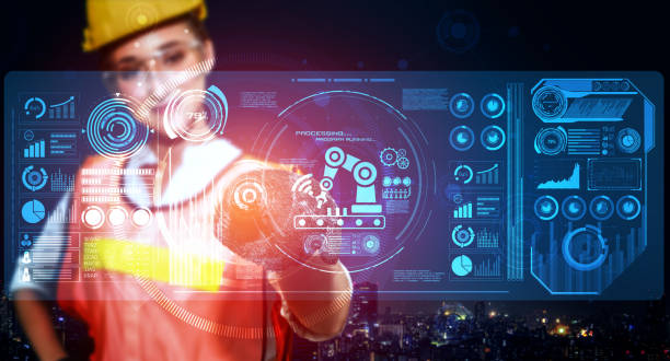 istock Engineering technology and industry 4.0 smart factory concept 1283357553
