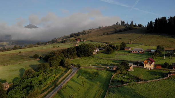istock Nice morning in green valley. 1283361718
