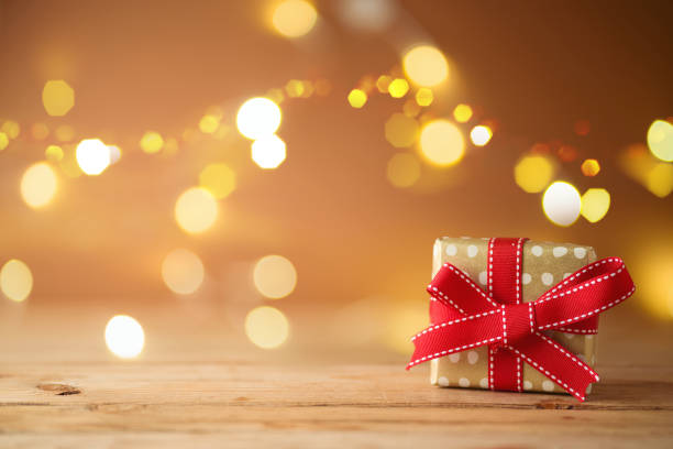 istock Christmas gift box over beautiful bokeh background 1283365489