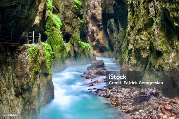 Garmisch Partenkirchen Gorge Stock Photo - Download Image Now - Partnach Gorge, Germany, German Culture