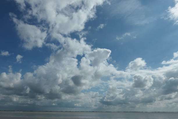 istock A beautiful cloudy sky over the Dutch wadden sea. 1283368558