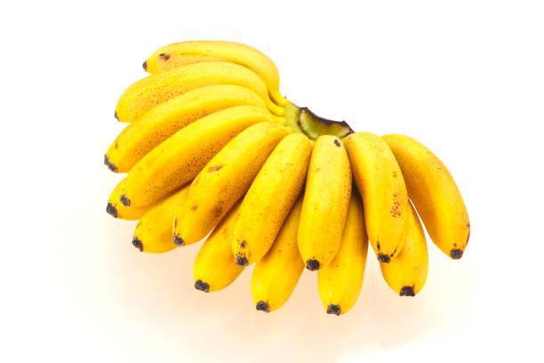 Ripe sweet yellow Mini banana heap
