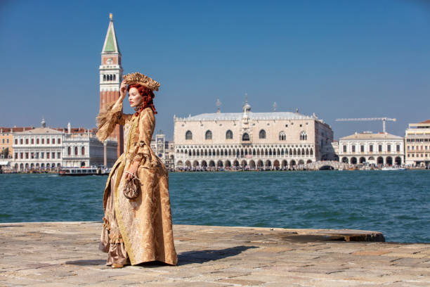 istock Baroque costumes in Venice 1283374359