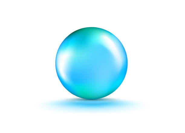 istock Liquid Gel Blue Round Bubble Capsule isolated on transparent background. Cosmetic oil capsule of vitamins and minerals. Realistic vector. 1283381952