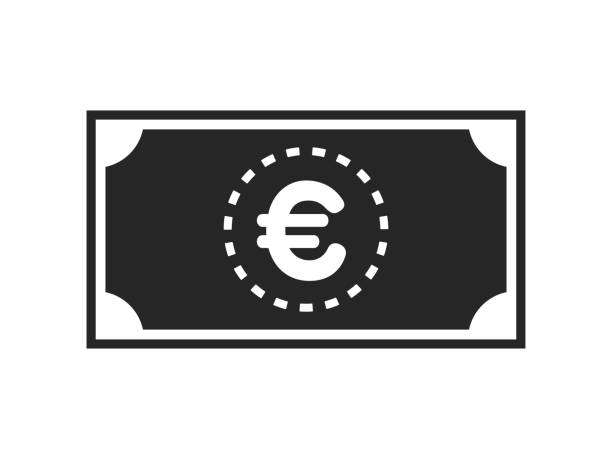 Euro banknotes Euro banknotes banknote euro close up stock illustrations
