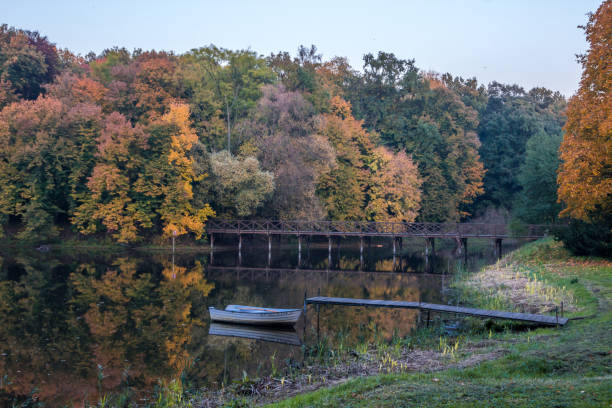istock Autumn colors in the park 1283384662