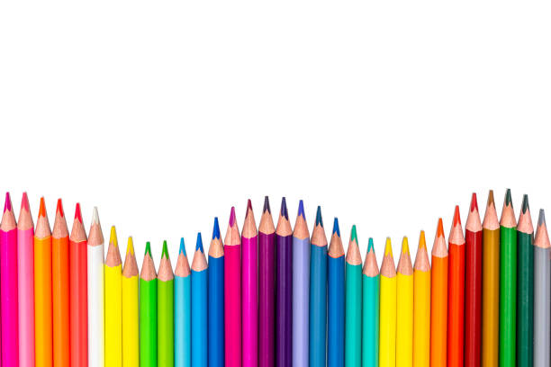 istock colored pencils - isolated on the white background 1283386396