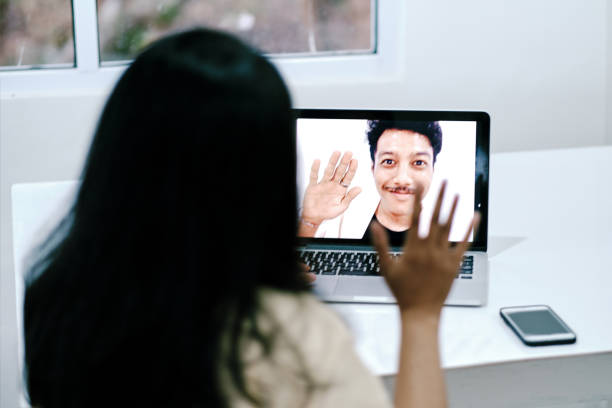 istock Two People Meeting Through Video Call 1283387013