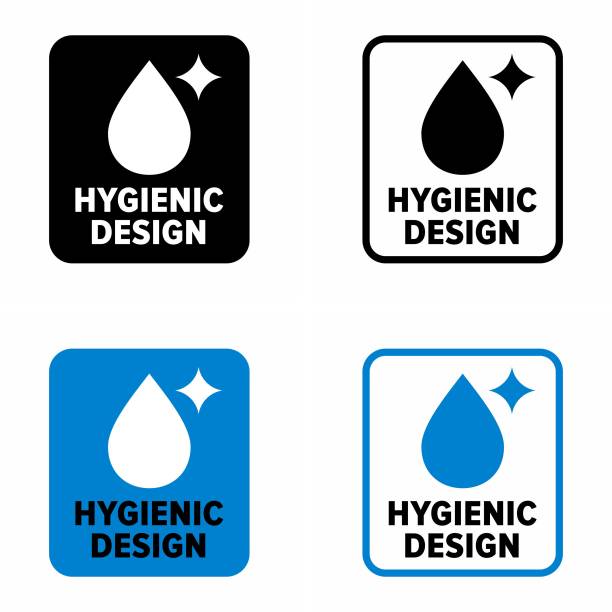 reinigungsaufwand für "hygienisches design" reduziert und einfach sterile wartungsinformationszeichen - 7589 stock-grafiken, -clipart, -cartoons und -symbole