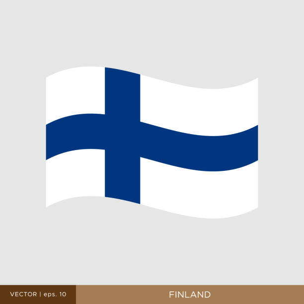 ilustrações, clipart, desenhos animados e ícones de modelo de design de ilustração de vetores da bandeira da finlândia. - continents travel travel destinations europe