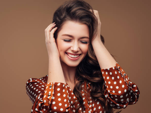 istock Woman with curly hairstyle 1283398817