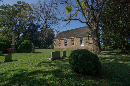 Gloucester, Virginia, October 1, 2020:  Historic Westover Church.