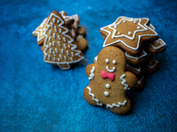 istock Gingerbread cookies,Christmas holidays background 1283402528