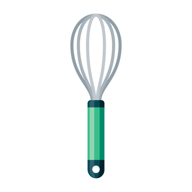 Whisk Icon on Transparent Background A flat design kitchen tools icon on a transparent background (can be placed onto any colored background). File is built in the CMYK color space for optimal printing. Color swatches are global so it’s easy to change colors across the document. No transparencies, blends or gradients used. wire whisk stock illustrations