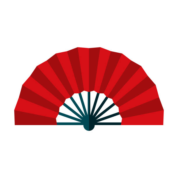 Flamenco Fan Icon on Transparent Background A flat design Spain icon on a transparent background (can be placed onto any colored background). File is built in the CMYK color space for optimal printing. Color swatches are global so it’s easy to change colors across the document. No transparencies, blends or gradients used. hand fan stock illustrations