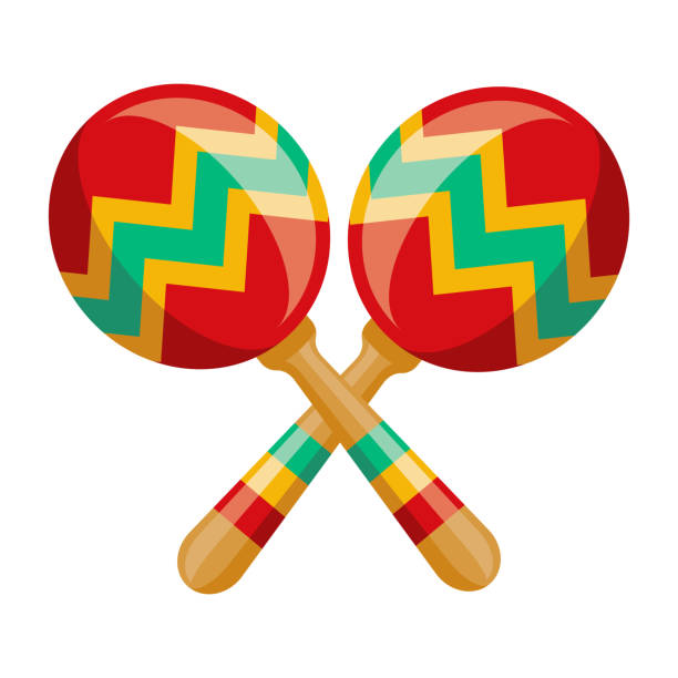 ikona marakasa na przezroczystym tle - rattle stock illustrations
